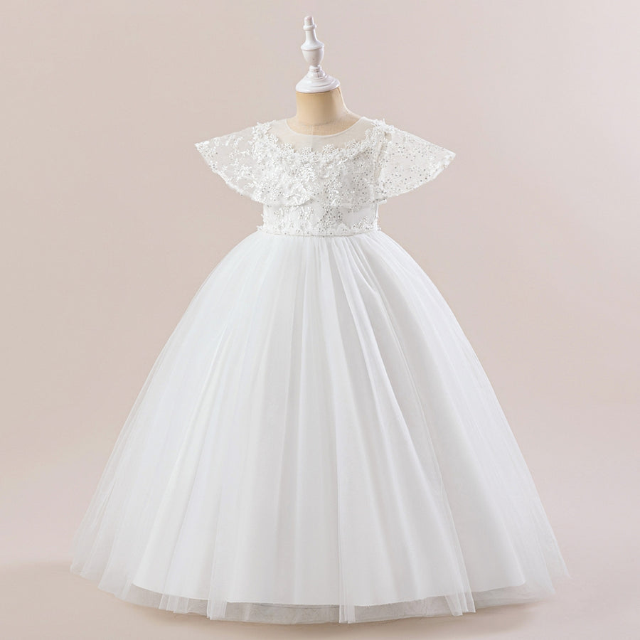 Ball Gown Scoop Sleeveless Beading Flower Girl Dresses