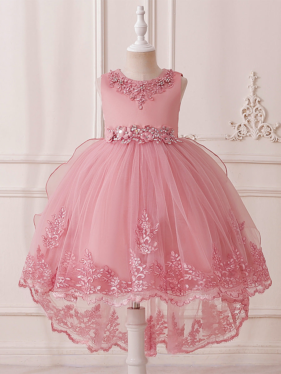 Ball Gown Scoop Sleeveless Beading Flower Girl Dresses