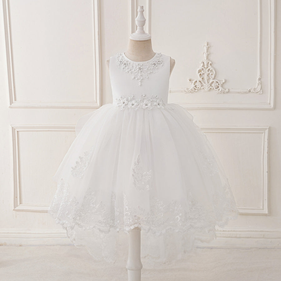 Ball Gown Scoop Sleeveless Beading Flower Girl Dresses