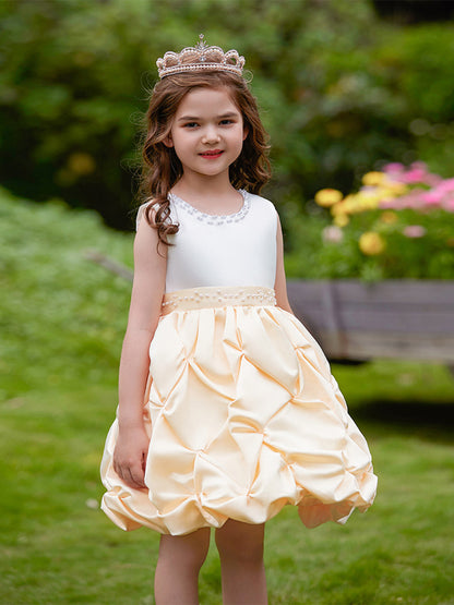 Ball Gown Scoop Sleeveless Beading Flower Girl Dresses