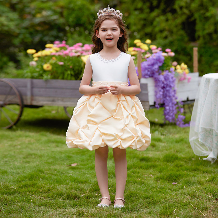 Ball Gown Scoop Sleeveless Beading Flower Girl Dresses