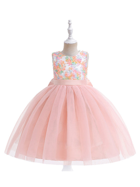 Ball Gown Scoop Sleeveless Ruched Flower Girl Dresses