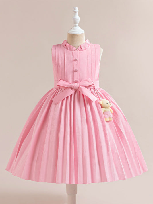 Ball Gown Scoop Sleeveless Ruched Flower Girl Dresses