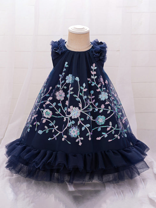 Ball Gown Scoop Sleeveless Sequins Flower Girl Dresses