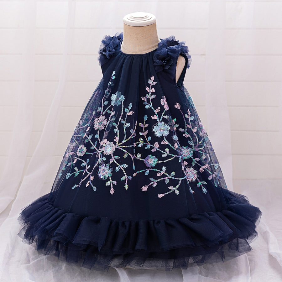 Ball Gown Scoop Sleeveless Sequins Flower Girl Dresses