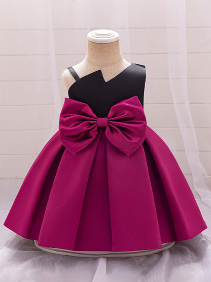 Ball Gown Asymmetrical Sleeveless Pleats Flower Girl Dresses