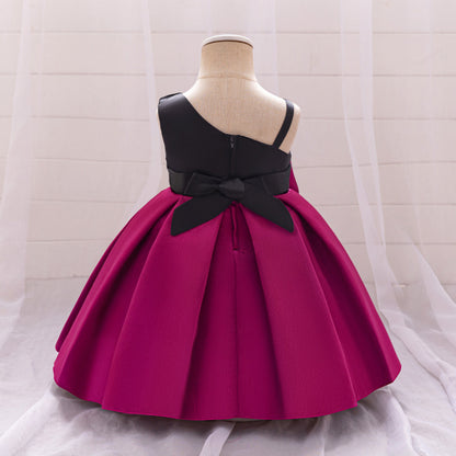 Ball Gown Asymmetrical Sleeveless Pleats Flower Girl Dresses