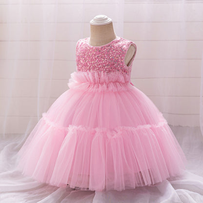 Ball Gown Scoop Sleeveless Ruched Flower Girl Dresses