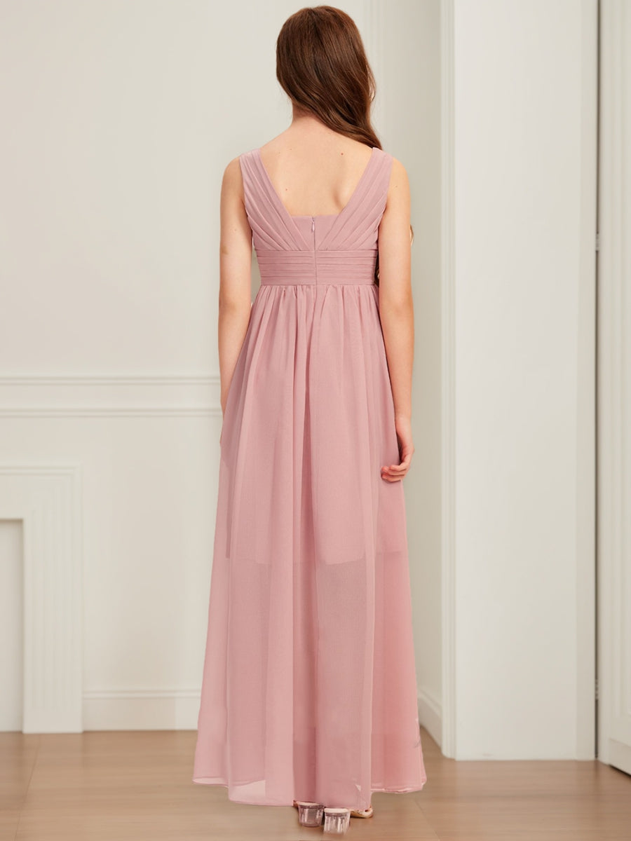 A-Line/Princess Sweetheart Sleeveless Ruched Junior Bridesmaid Dresses