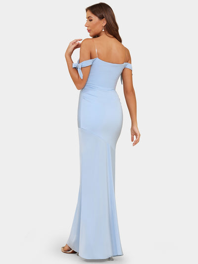 Trumpet/Mermaid Off-the-Shoulder Bowknot Evening Dresses with Ruched