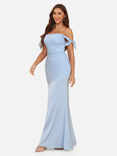 Trumpet/Mermaid Off-the-Shoulder Bowknot Evening Dresses with Ruched