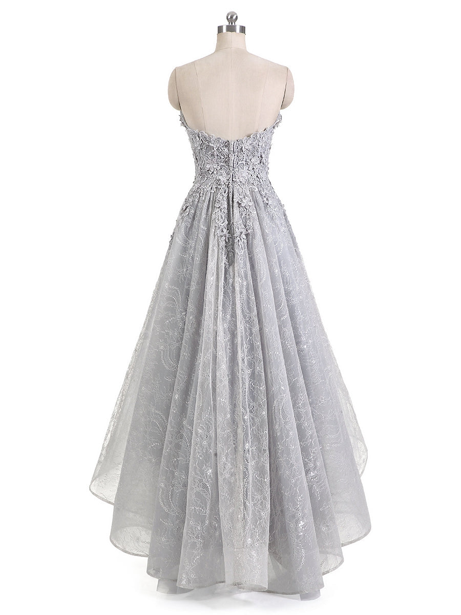 A-Line/Princess Strapless Sweetheart Sleeveless With Applique Asymmetrical Bridesmaid Dresses