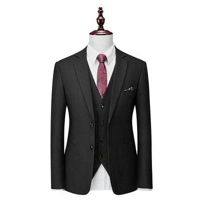 Tailored Fit Single Breasted Two-buttons 3 Pieces Plaid Men's Wedding Suits