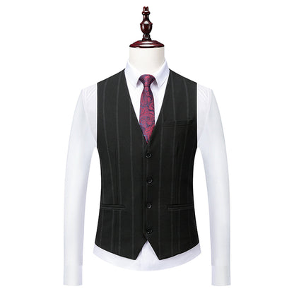 Tailored Fit Single Breasted One-button 3 Pieces Striped Men's Wedding Suits