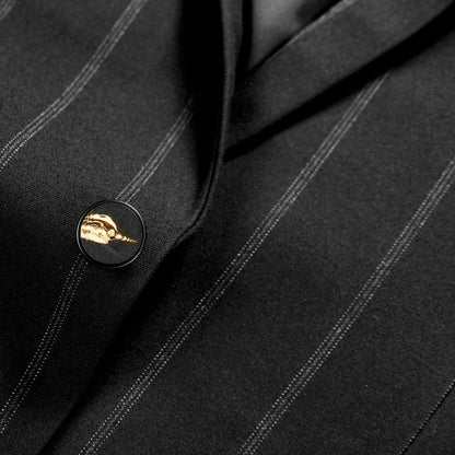 Tailored Fit Single Breasted One-button 3 Pieces Striped Men's Wedding Suits