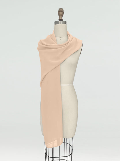 (18x89in.) Chiffon Shawls & Wraps for Women