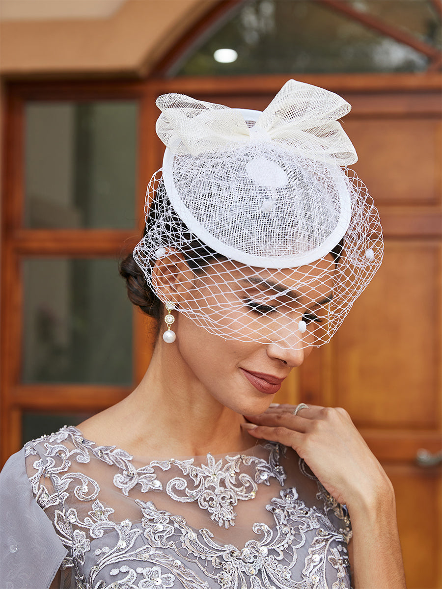 Elegant Tulle Fascinators with Bow