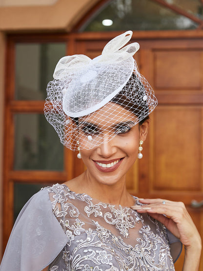 Elegant Tulle Fascinators with Bow