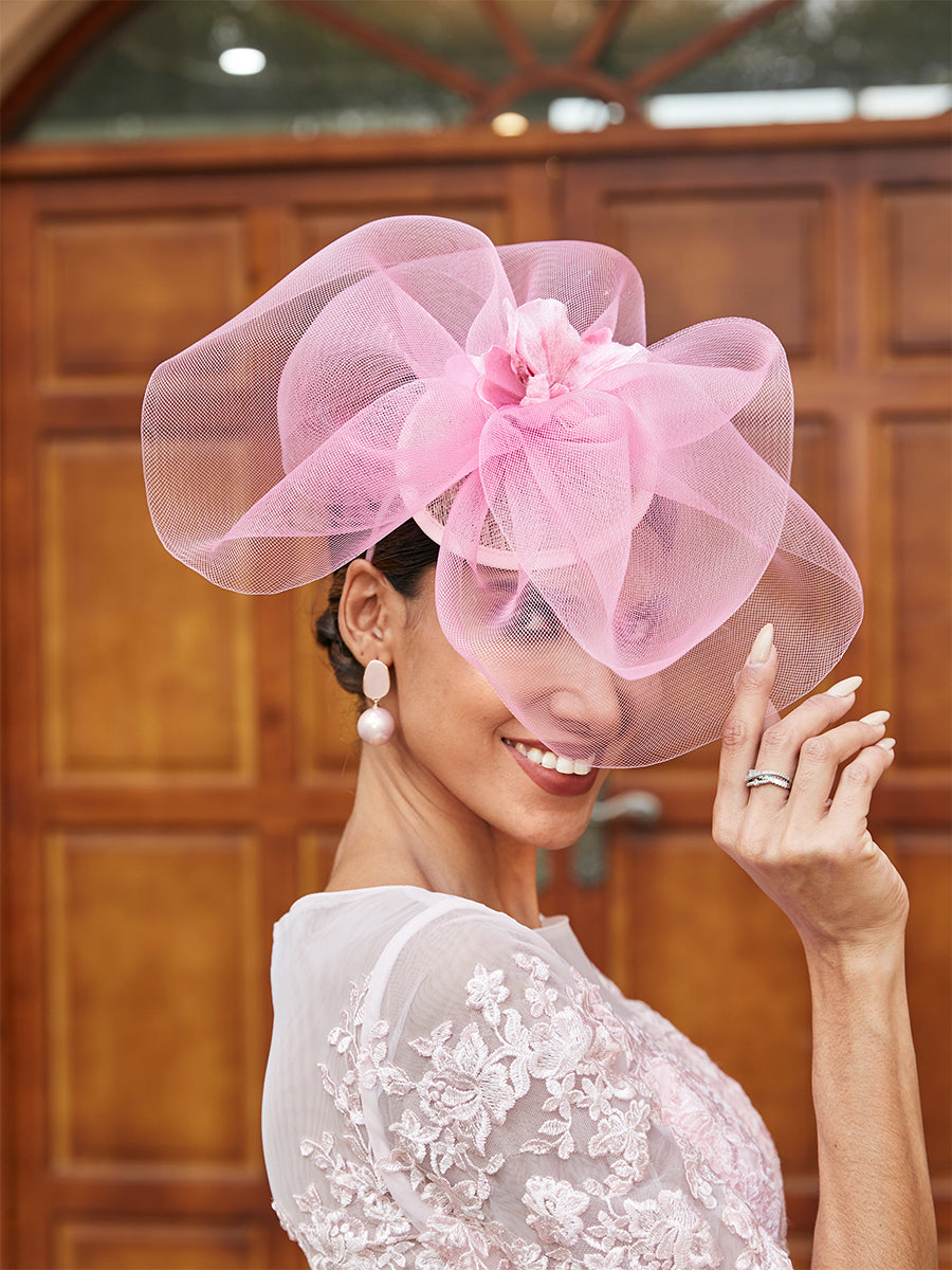 Elegant Tulle Fascinators with Flower