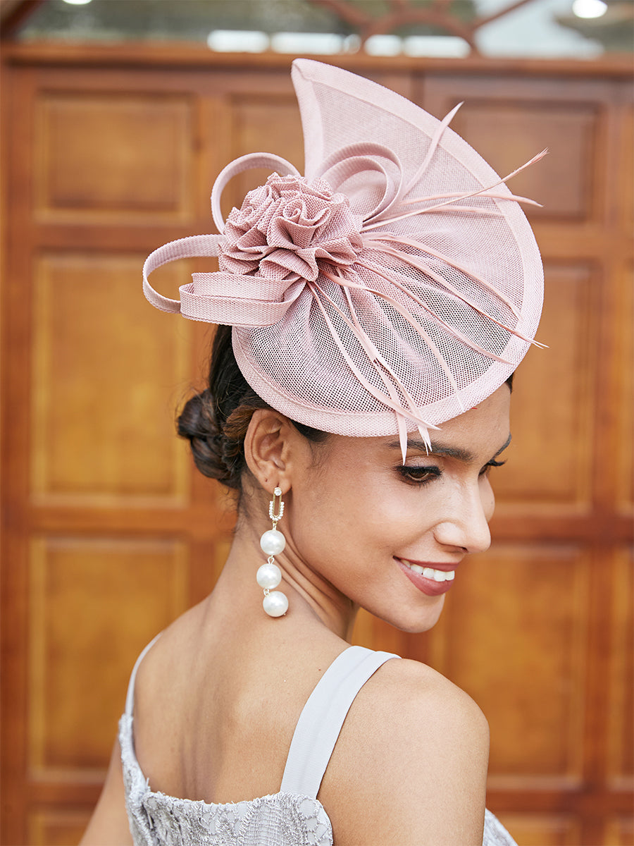 Elegant Tulle Fascinators with Flower