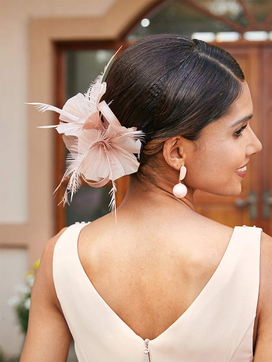 Classical Tulle Fascinators with Feathers