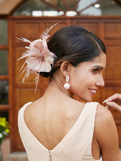 Classical Tulle Fascinators with Feathers