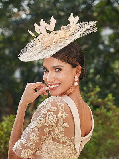 Elegant Tulle Fascinators with Feathers