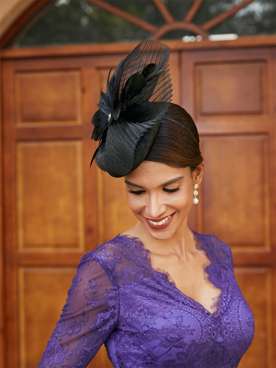 Elegant Tulle Fascinators with Feathers