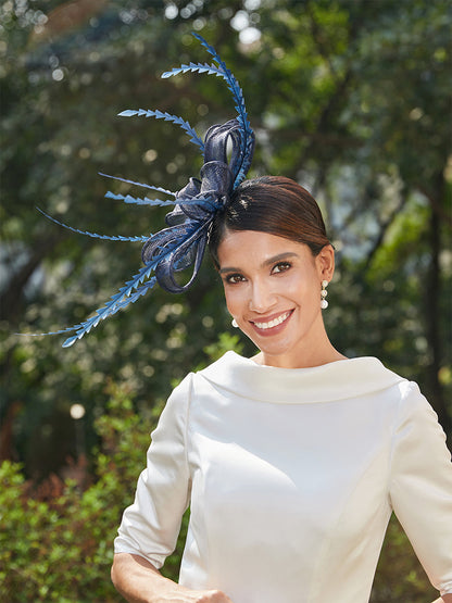 Elegant Retro Tulle Fascinators with Feathers