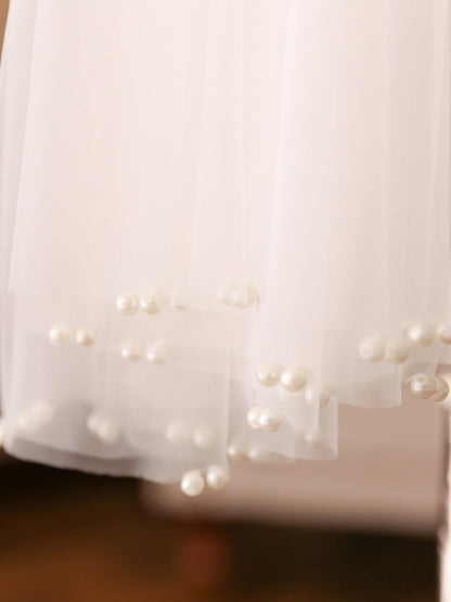 Graceful Tulle With beading Wedding Veils