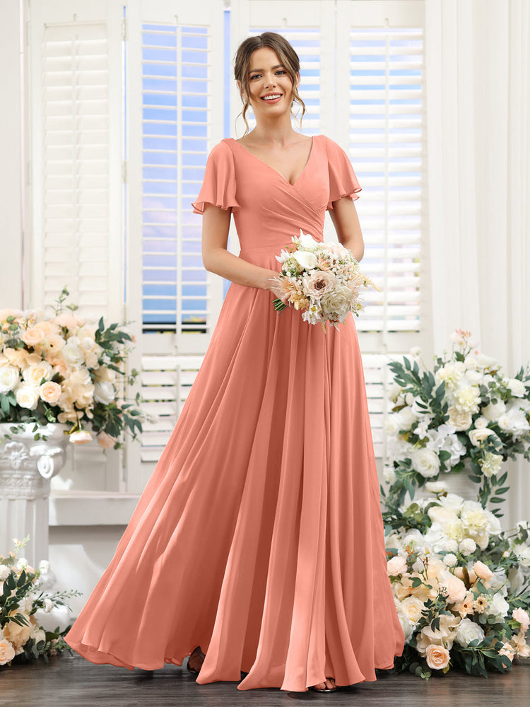 Salmon bridesmaid outlet dresses