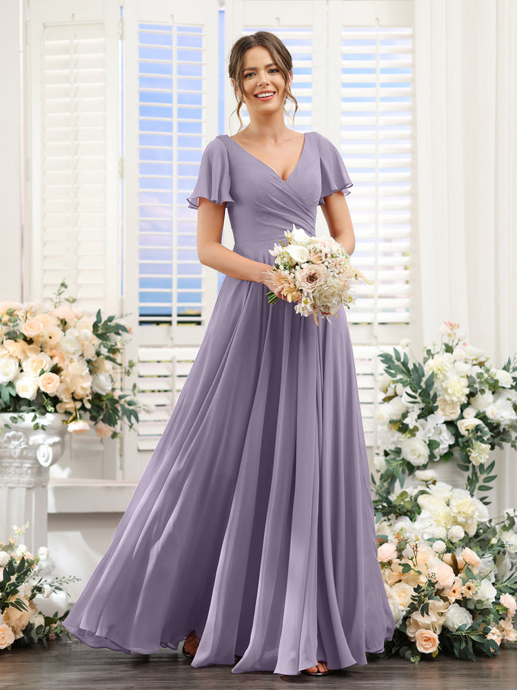 cheap bridesmaid dresses in wisteria