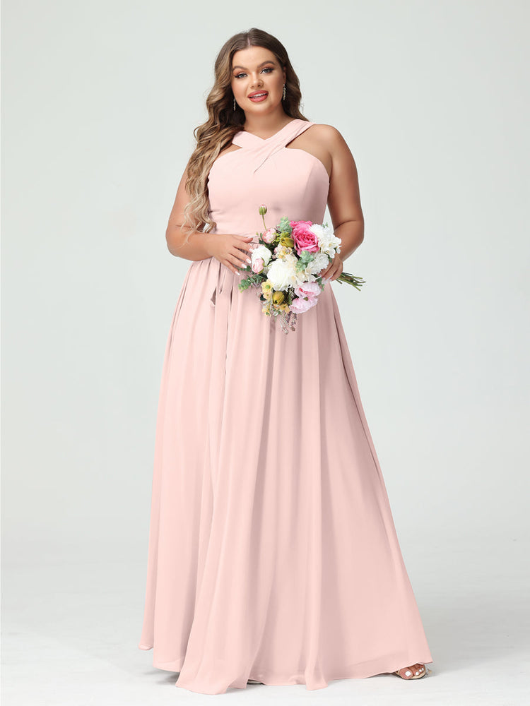 Hot Pink Plus Size Bridesmaid Dresses