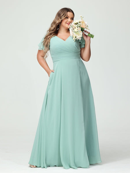 mist blue bridesmaid dresses