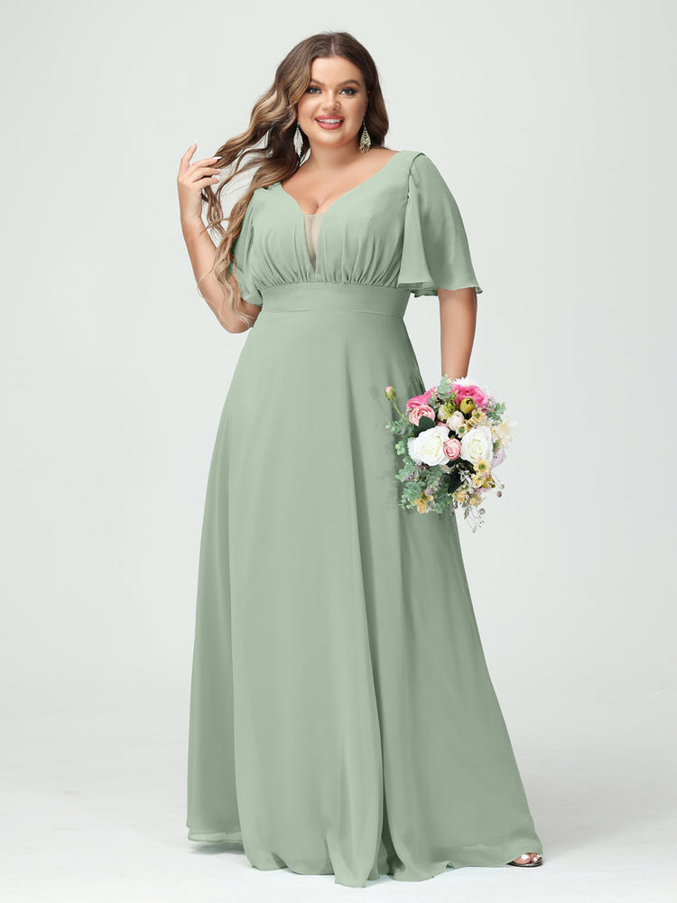 Olive green plus size bridesmaid dresses best sale