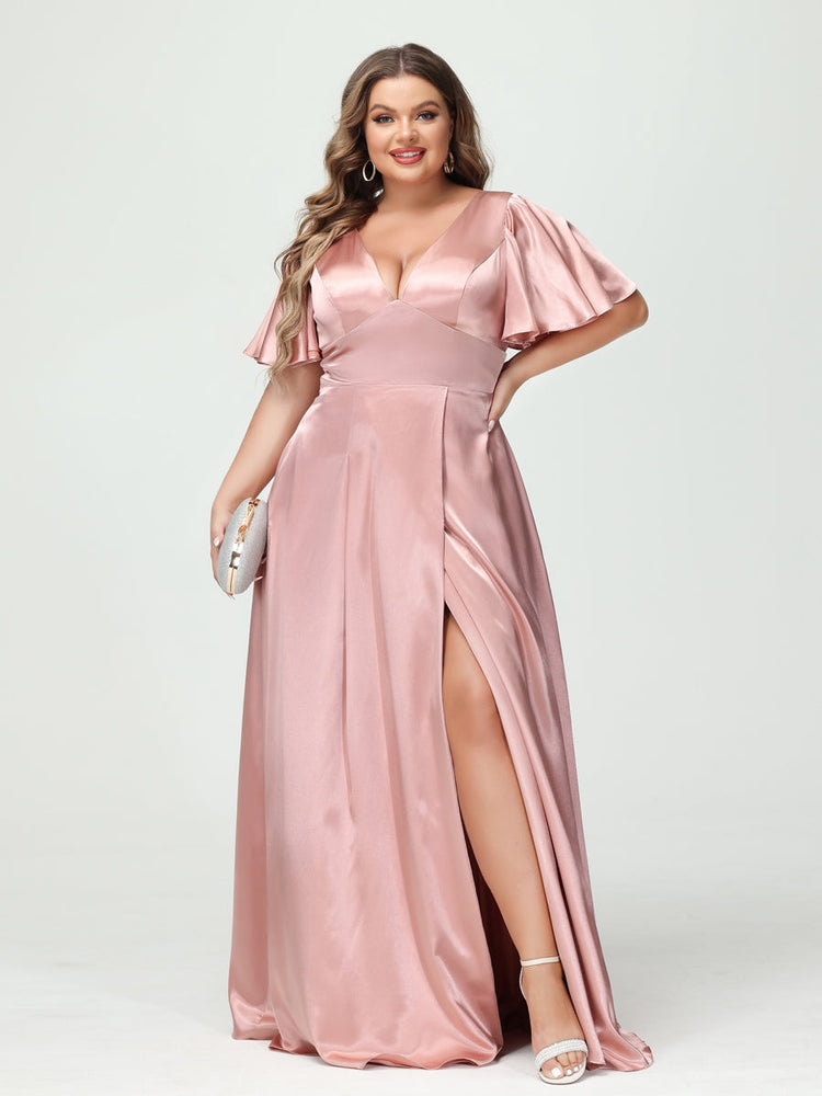 Plus size sales dusty rose dress