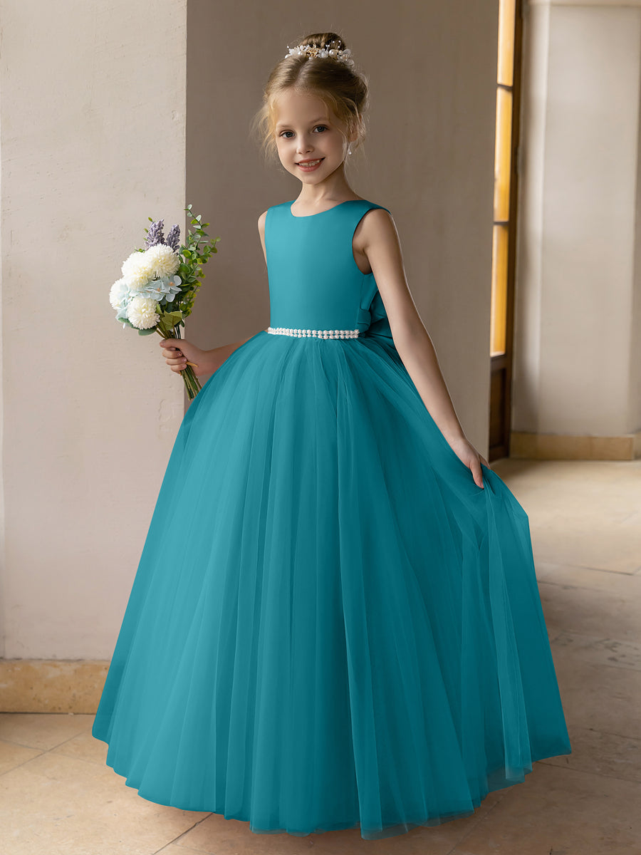 Aqua blue flower girl dresses online