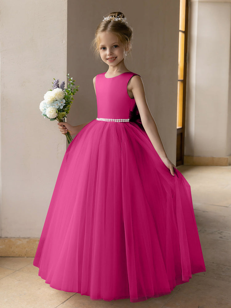 Pink Princess Flower Girl Dresses