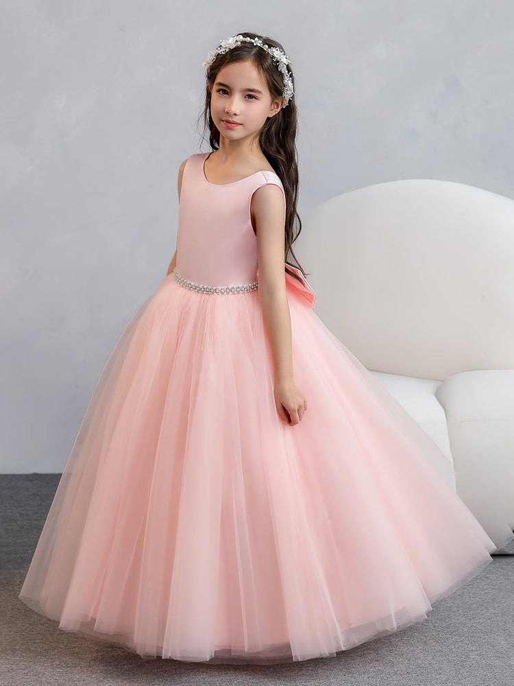 Tulle Ball Gown/Princess Ruffles Flower Girl Dresses With Pearls 