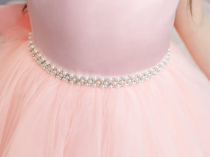 Tulle Ball Gown/Princess Ruffles Flower Girl Dresses With Pearls & Bowknot