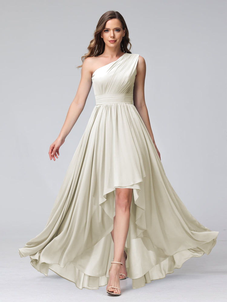 One Shoulder Empire Waist Bridesmaid Dresses