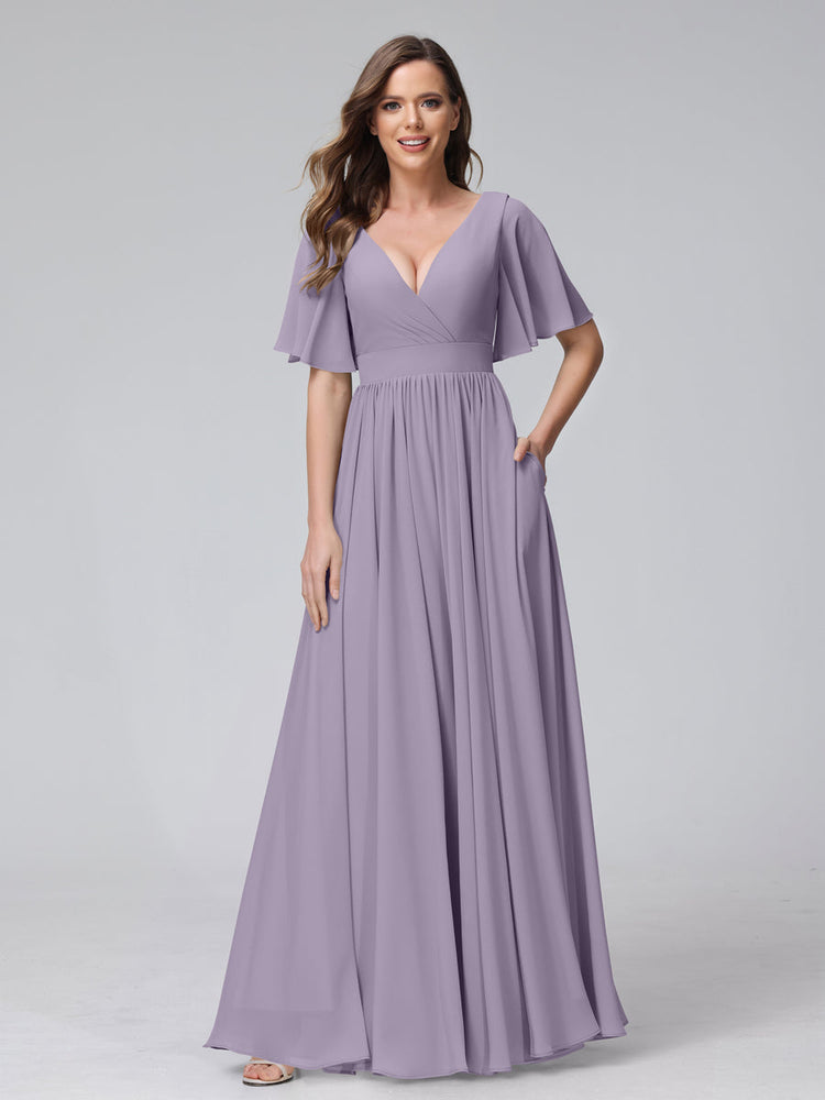 Light Purple Grey Bridesmaid Dresses