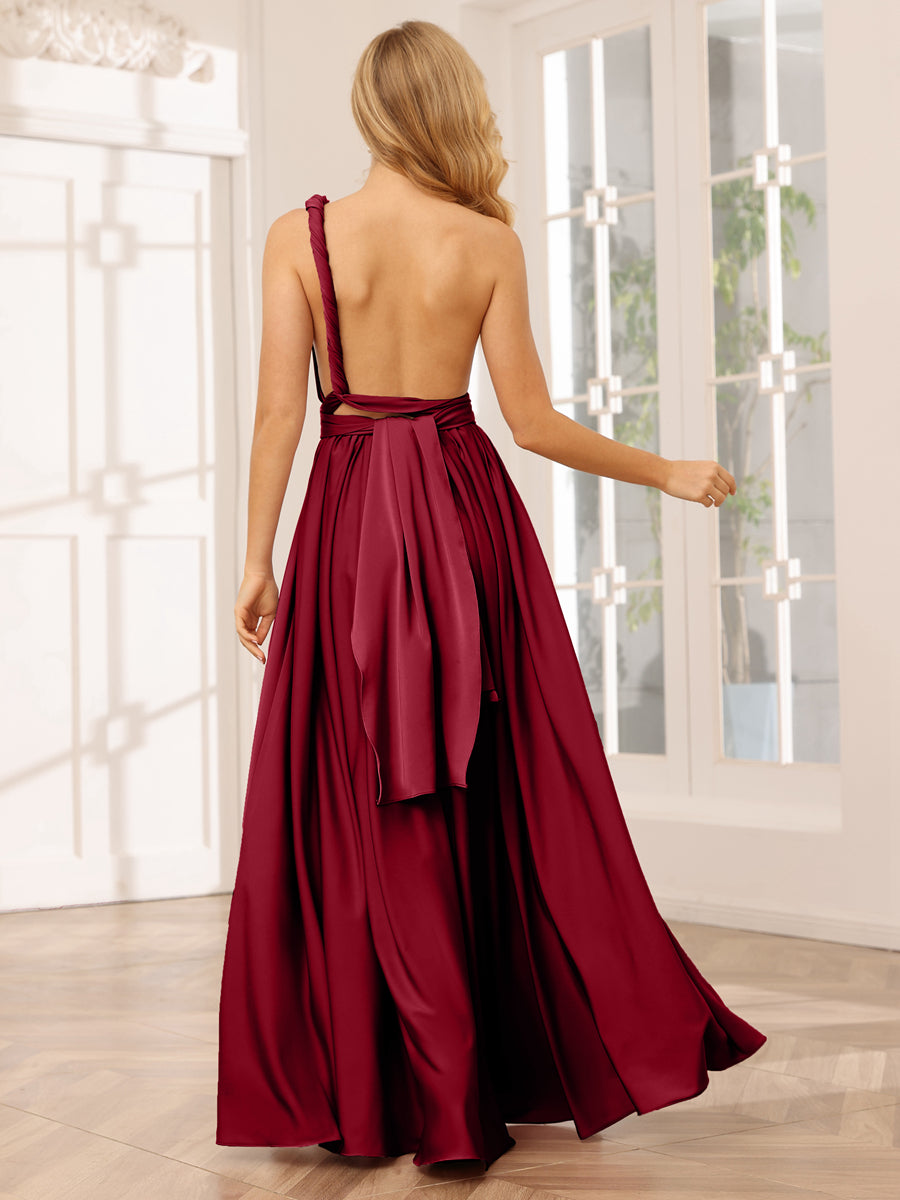 A-Line/Princess Convertible Infinity Long Bridesmaid Dresses