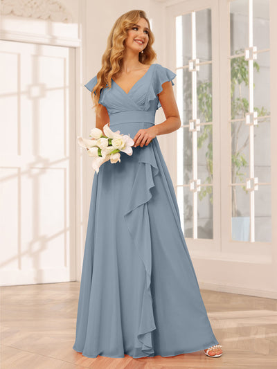 Dusty Blue Bridesmaid Dresses - Less than $100 | Lavetir